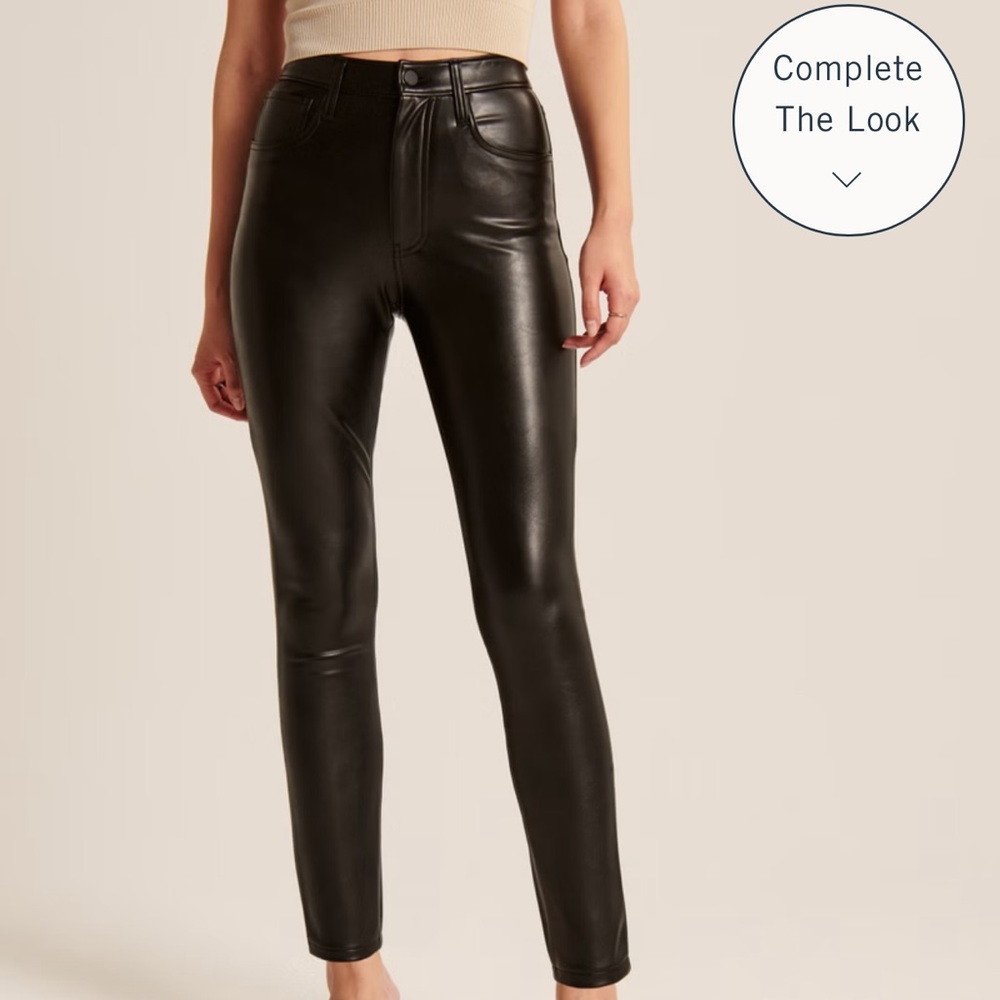 Abercrombie skinny vegan leather pant